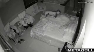 A naked wife aroused her husband with gentle strokes