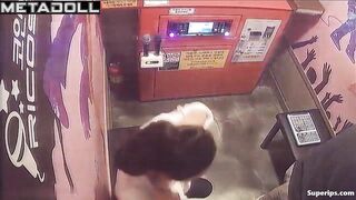 An Asian mommy gave a man a steamy blowjob right in the middle of karaoke