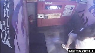 An Asian mommy gave a man a steamy blowjob right in the middle of karaoke