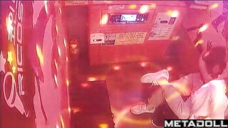 An Asian mommy gave a man a steamy blowjob right in the middle of karaoke