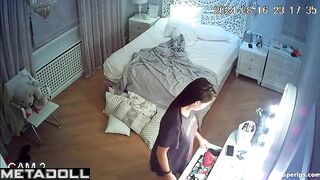 A pretty girl unabashedly shows her friend that she's not wearing panties