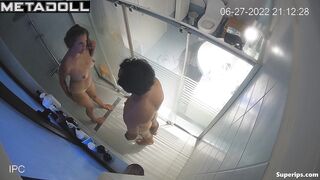 A bearded man found his wife in the shower and had sex with her