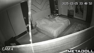 A young brunette writhes in ecstasy during her evening masturbation session