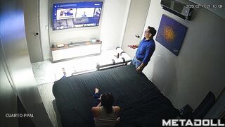 Young mistress smiles when the man's finger enters her warm vagina