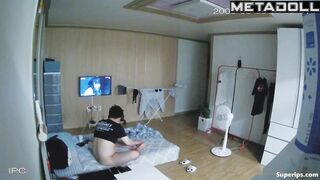 An Asian girl prepares her husband's dick for sex by giving him a blowjob
