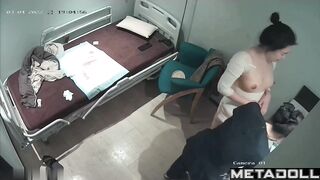A slim Asian woman masturbates in her hospital room before surgery