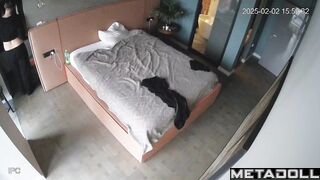 A man covered the face of his shy girlfriend with small tits and fucked her