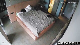 A man covered the face of his shy girlfriend with small tits and fucked her