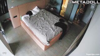 A man covered the face of his shy girlfriend with small tits and fucked her