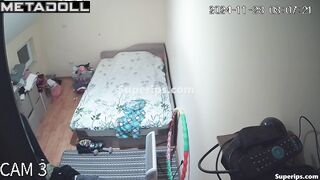Cute mommy doesn't know that a hidden camera is filming her naked tits
