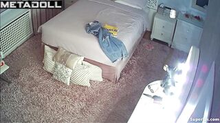 A hidden camera captured the stunning naked body of a cute college student