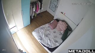An Asian girl films herself as she passionately caresses her seductive cunt