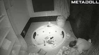 A busty mommy spreads her legs wide as her husband caresses her