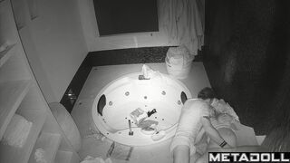 A busty mommy spreads her legs wide as her husband caresses her