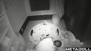A busty mommy spreads her legs wide as her husband caresses her