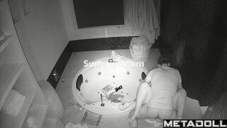 A busty mommy spreads her legs wide as her husband caresses her