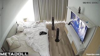 A bored wife was surprised when her husband pulled her hand toward his cock