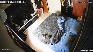Young wife eagerly pounces on her aroused husband's erect cock