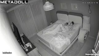 A bored wife films her bald husband licking her wet pussy on her phone