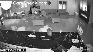 Watching TV in the living room was interrupted by sex