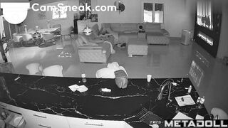 Watching TV in the living room was interrupted by sex