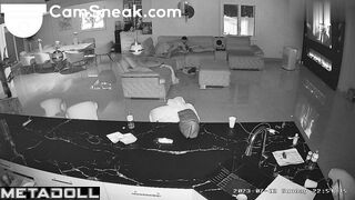 Watching TV in the living room was interrupted by sex