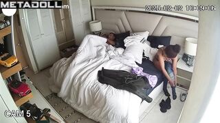 Wife started getting dressed slowly after sex before work