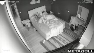 Her husband finished very quickly (in about 30 seconds)