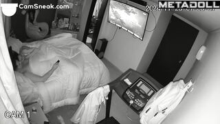 She rode his cock for about 10 minutes, hidden cam