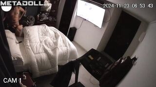 She rode his cock for about 10 minutes, hidden cam