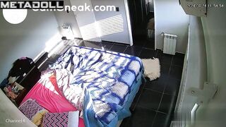 As soon as brunette woke up, she decided to touch her clit