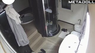 Great time to relax in the jacuzzi - hidden camera