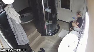Great time to relax in the jacuzzi - hidden camera