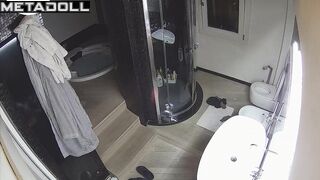 Great time to relax in the jacuzzi - hidden camera