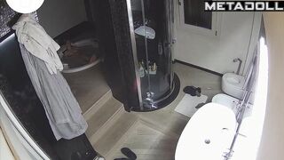 Great time to relax in the jacuzzi - hidden camera