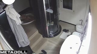 Great time to relax in the jacuzzi - hidden camera