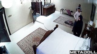 A Muslim mommy plays with the cocks of her two lovers