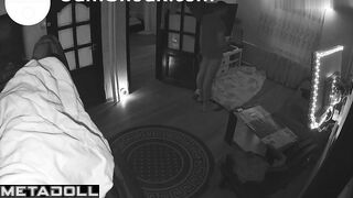 A young, handsome guy quickly jerked off while watching porn on TV