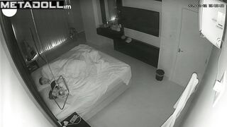 A skinny cutie lubes her boyfriend's dick with her saliva before they fuck