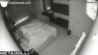 A skinny cutie lubes her boyfriend's dick with her saliva before they fuck