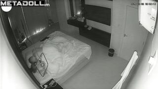 A skinny cutie lubes her boyfriend's dick with her saliva before they fuck