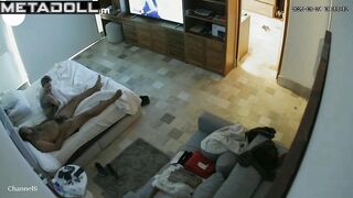 An elderly husband gets a divine handjob from his skinny wife