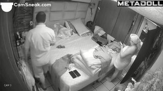 A husband satisfies his overweight wife with two vibrators at once