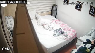 A seductive mommy takes her time getting dressed in her bedroom